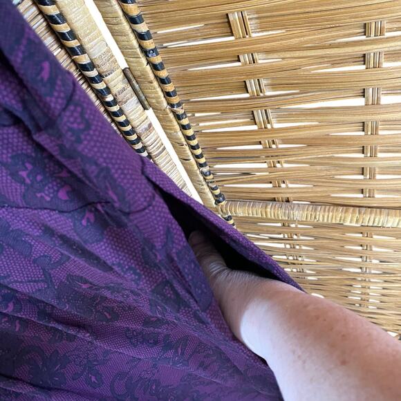 Torrid 2X Purple Floral Wide Leg Jumpsuit Flutter Sleeve Pockets lace pattern - Picture 10 of 10